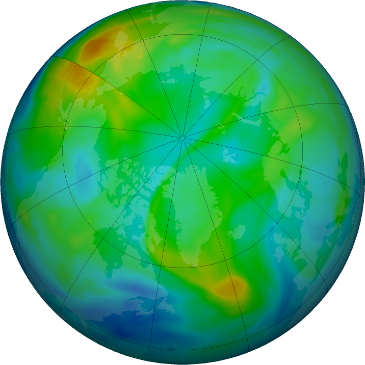Arctic ozone map for 12 November 2022